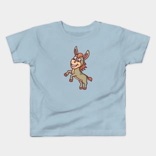 cute little prancing donkey Kids T-Shirt